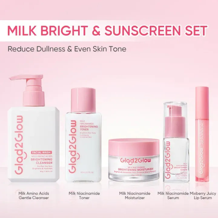 Glad2Glow Milk Niacinamide Brightening Set