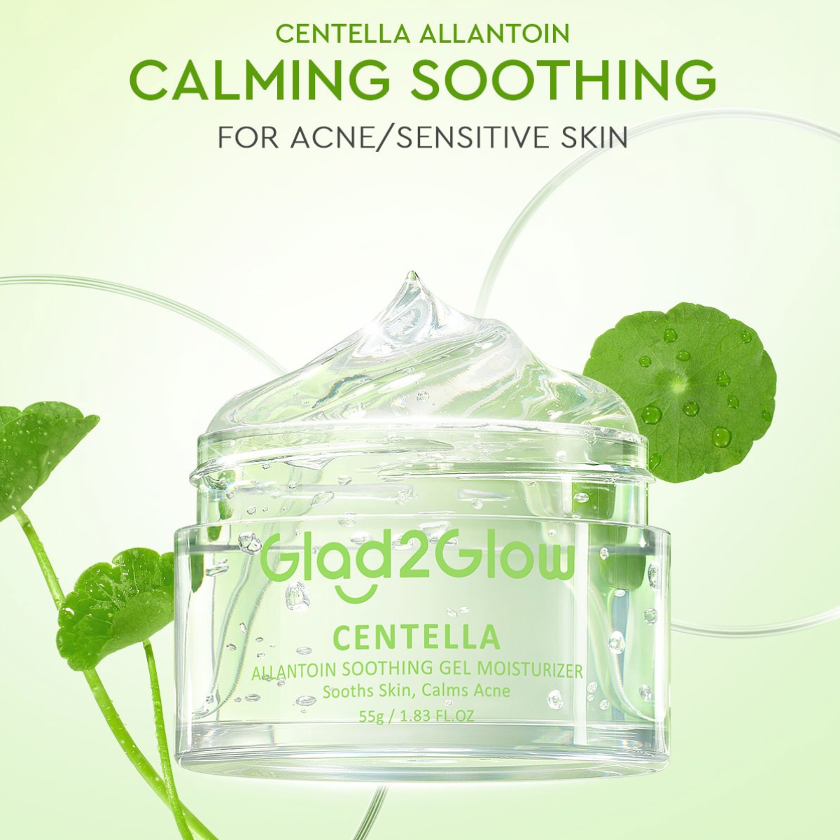 Glad2Glow Centella Allantoin Soothing Moisturizer Gel - 100g