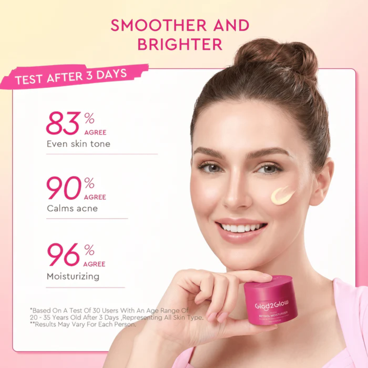 Glad2Glow Peach Retinol Moisturizer - 100 g