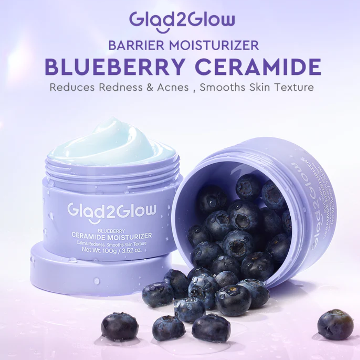 Glad2Glow Blueberry Ceramide Moisturizer 100G