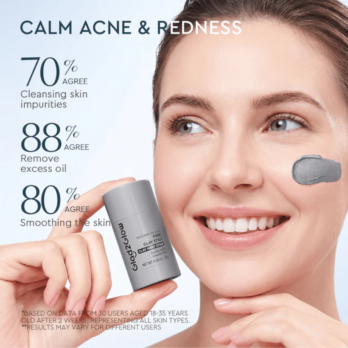 Glad2Glow Volcano Clay Mask Stick 25g