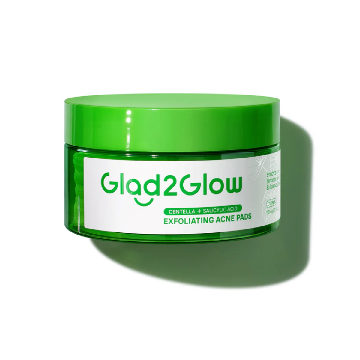 Glad2Glow Centella Salicylic Acid Exfoliating Acne Pads - 30 pads