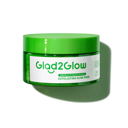 Glad2Glow Centella Salicylic Acid Exfoliating Acne Pads - 30 pads