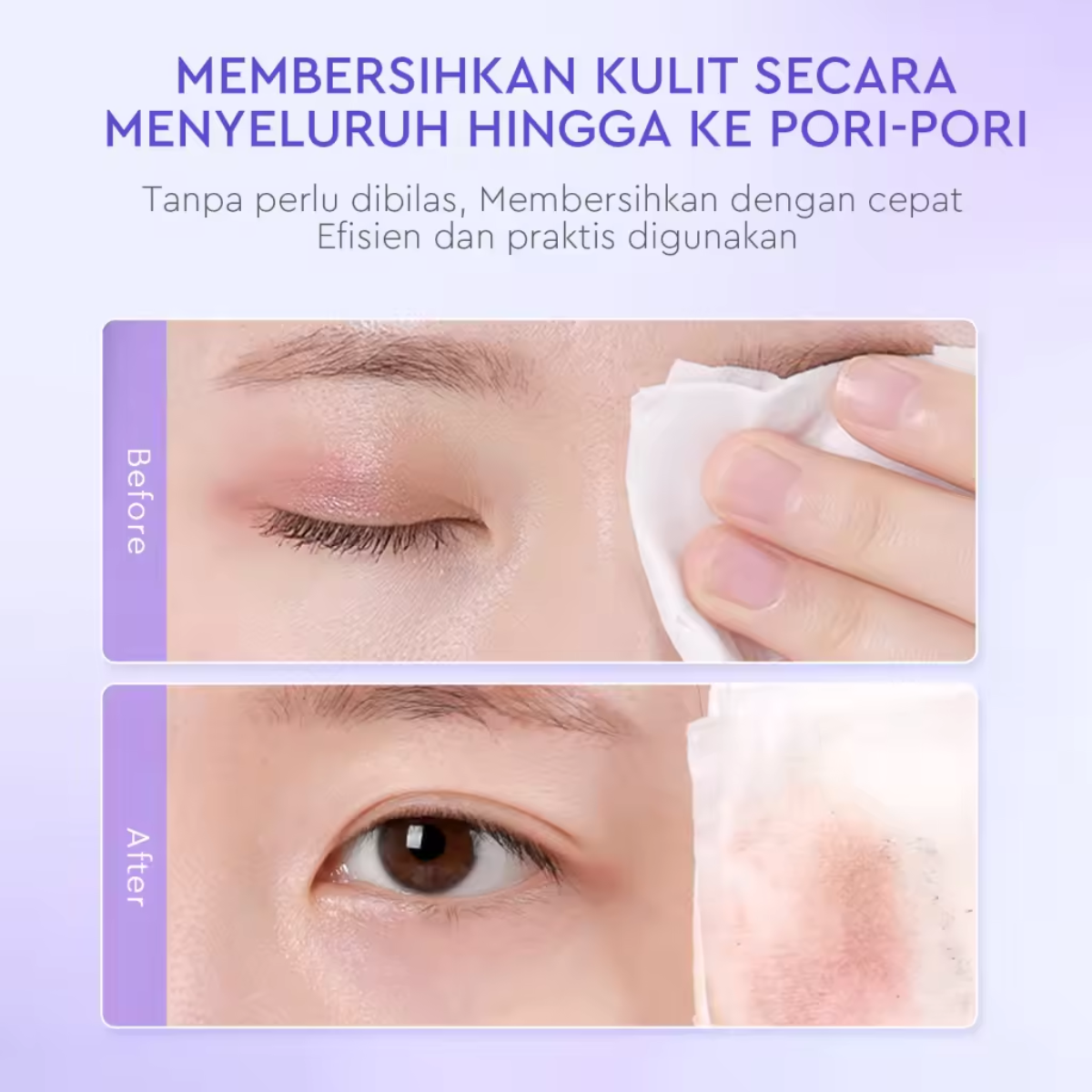 Glad2Glow Pore Clearing Micellar Water Gentle&Moist Makeup Remover ( Blueberry)