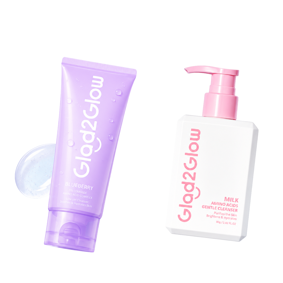 Glad2Glow Milk Amino Acid Gentle Cleanser set