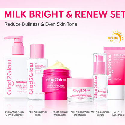 Glad2Glow Milk Niacinamide Brightening Set