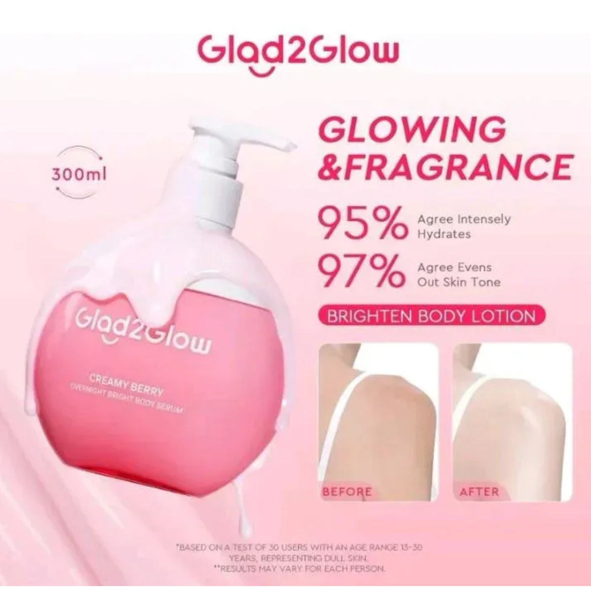 Glad2Glow Bright / Moist Body Cream 300ml
