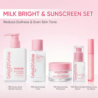 Glad2Glow Milk Niacinamide Brightening Set
